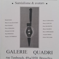 Affiche pour l'exposition à couteau tiré : surréalisme et avatars , à la Galerie Quadri (Bruxelles) , du 26 mars au 26 avril 1997.